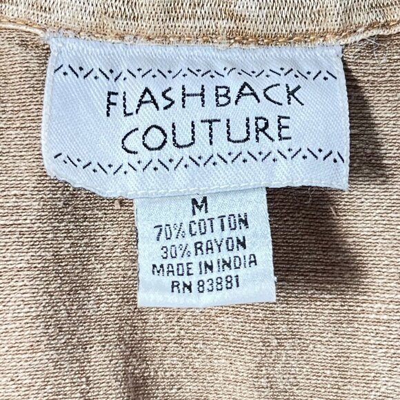 FlashBack Couture Gold Embroidered Embellished Jacket Beaded Button Down Pockets - Picture 6 of 16